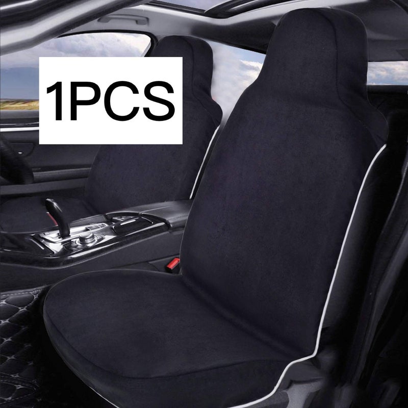 Auto Newer Neoprene Waterproof Sweat Towel Car Seat Covers Pets Seat Protector  Bucket Car Seat Covers Front Seats Only  Universal for Cars  SUV  Truck  Fit Running  Outdoor Sports  Pets (Black 1PCS) - Image 3